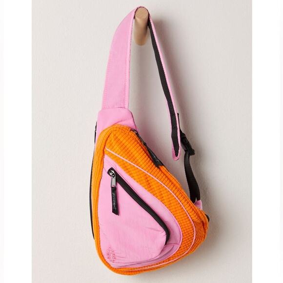 Free People Handbags - NWT Free People Cold Shoulder Sling Bag in Citrus